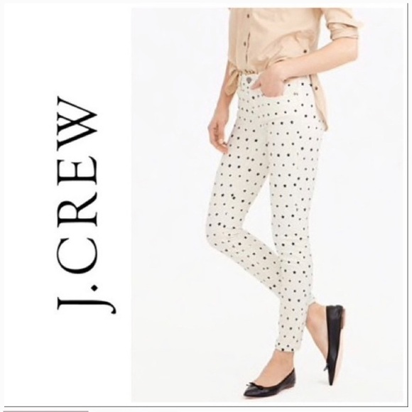 J crew toothpick cream pants with navy stars denim jeans 29” stars patriotic - Picture 1 of 11